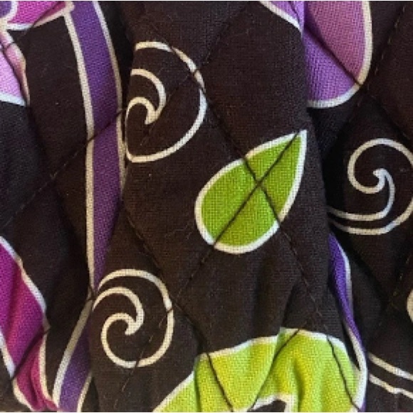 Vera Bradley Purple Punch Coin Purse Brown Purple Green Excellent Condition - Picture 4 of 10